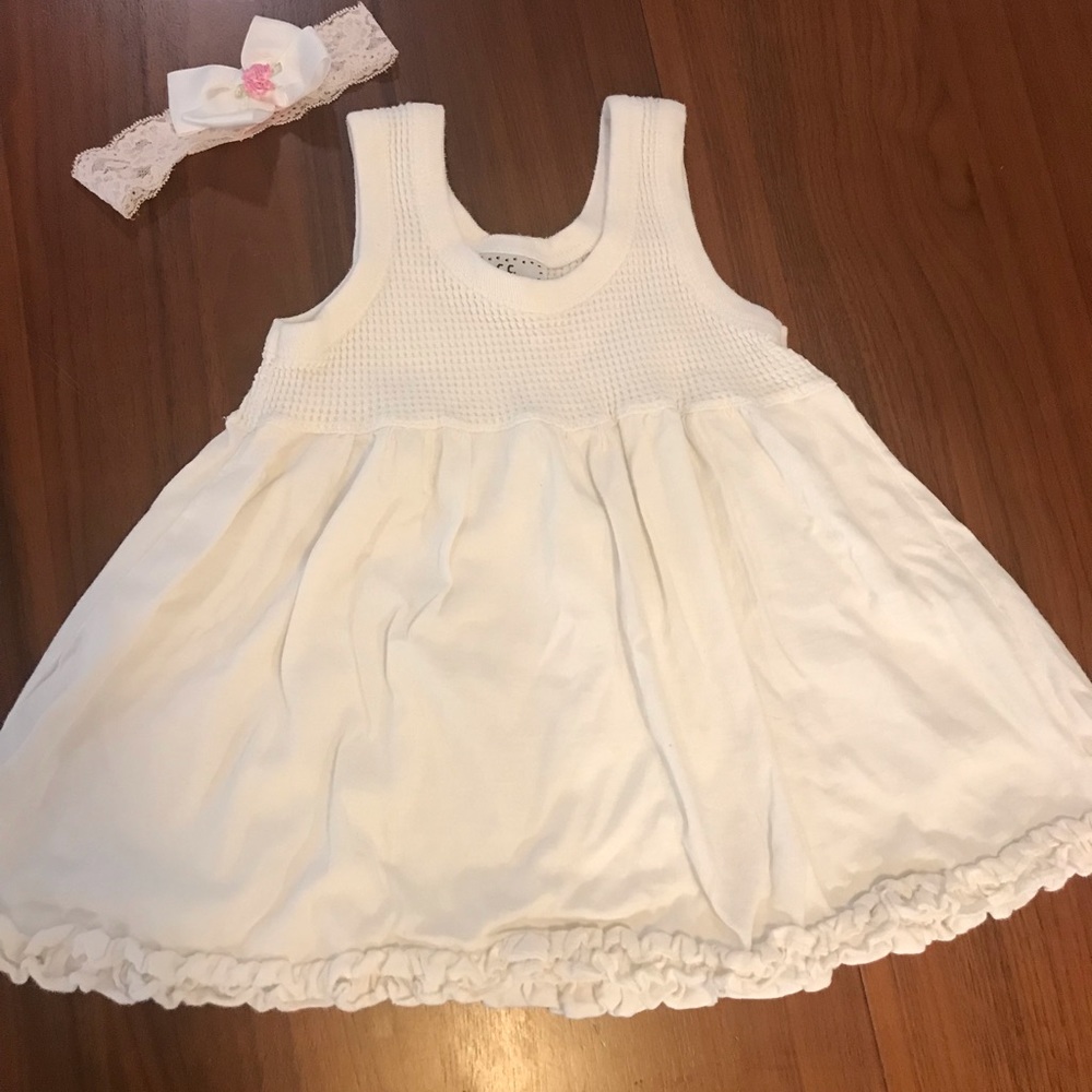 VINTAGE 18-24mo Toddler Girl Waffle Top Dress